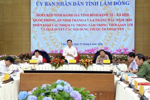 UBND tỉnh Lâm Đồng tổ chức hội nghị đánh giá tình hình kinh tế - xã hội, quốc phòng - an ninh 6 tháng đầu năm 2026 (Ảnh tư liệu)