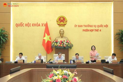 Phó Chủ tịch Quốc hội Nguyễn Thị Thanh điều hành phiên họp