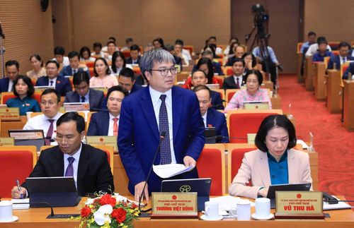Phó Chủ tịch UBND TP Hà Nội Trương Việt Dũng trả lời chất vấn. Ảnh: Thành Thái