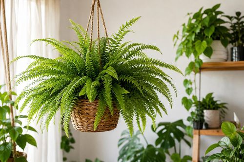 Để dương xỉ luôn xanh tốt trong nhà, bạn nên tưới nước vừa đủ, tránh để đất quá khô hoặc quá ẩm. Ảnh minh họa.