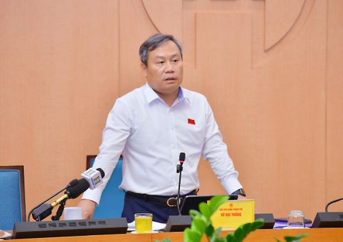 Chủ tịch UBND thành phố Hà Nội Vũ Đại Thắng phát biểu tại phiên thảo luận Tổ chiều 14/7