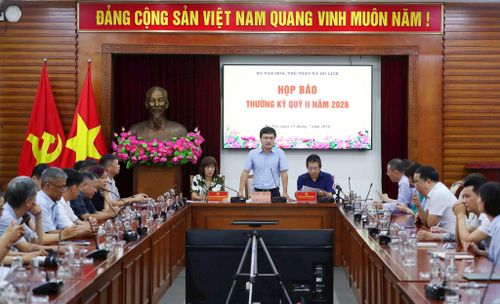 Họp báo thường kỳ quý II của Bộ VHTTDL. Ảnh: Trần Huấn