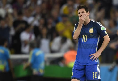  Messi trong thất bại cay đắng trước tuyển Đức năm 2014. Ảnh: The Global.
