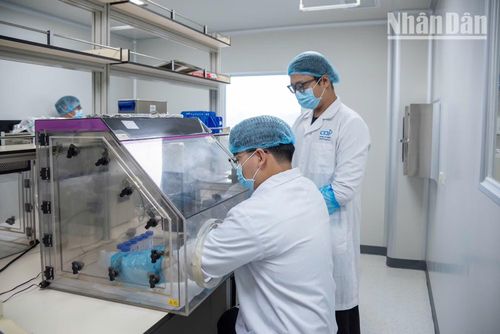 Toàn bộ quá trình nghiền mẫu được thực hiện bên trong phòng nghiền mẫu riêng biệt và tủ hút vô trùng tuyệt đối.