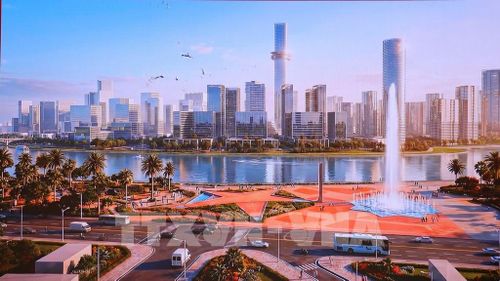 Phối cảnh Dự án Công viên văn hóa Bến Nhà Rồng - Khánh Hội và Cây xanh công cộng Bến Bạch Đằng, hình thành trục không gian văn hóa - lịch sử ven sông Sài Gòn. Ảnh: TTXVN phát 