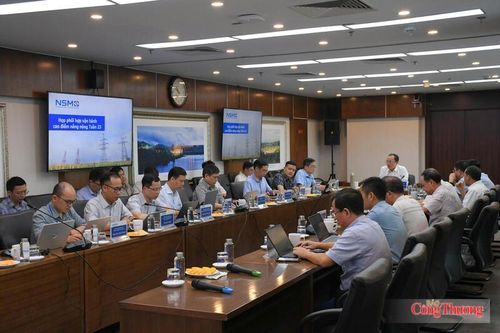 Công ty TNHH MTV Vận hành hệ thống điện và thị trường điện Quốc gia (NSMO) họp với các chủ nguồn, lưới và các đơn vị liên quan thống nhất các phương án điều độ trong cao điểm nắng nóng tháng 6/2026. Ảnh: Thu An