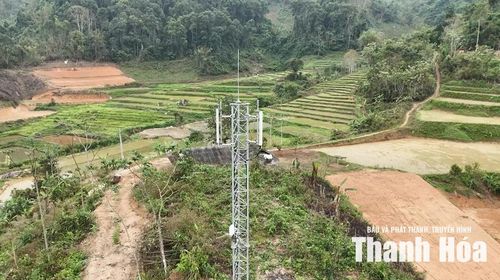 Trạm BTS tại thôn Tọng (bản Co Cài cũ), xã Quang Chiểu do Viettel Thanh Hóa hoàn thành tháng 3/2026.