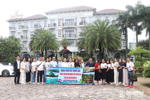 Đoàn khảo sát, liên kết phát triển du lịch Đồng Nai đi thực tế tại tỉnh Lâm Đồng.