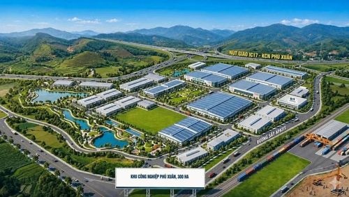 Phối cảnh Khu công nghiệp Phú Xuân trên địa bàn xã Gia Phú.