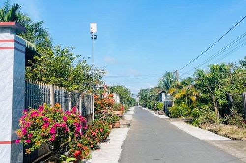 Mô hình "Bê tông hóa lề đường và kè mương thoát nước trong khu dân cư" tại xóm 4, thôn 4 là mô hình tiêu biểu trong phong trào thi đua "Dân vận khéo"