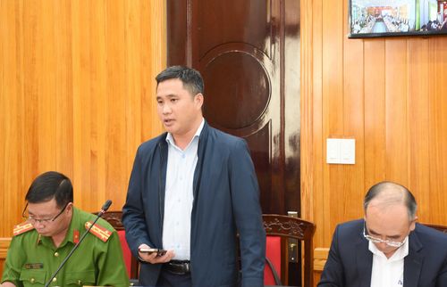 Đại diện lãnh đạo Tỉnh Đoàn Lâm Đồng phát biểu tại buổi làm việc