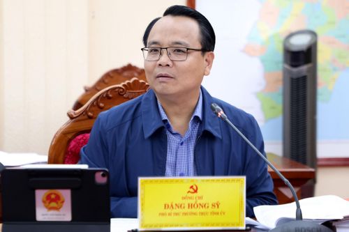 Đồng chí Đặng Hồng Sỹ, Phó Bí thư Thường trực Tỉnh ủy tham dự phiên họp
