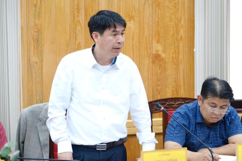 Đại diện lãnh đạo Sở Tài chính phát biểu tại buổi làm việc