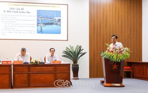 GS.TS Lê Thanh Hải, Viện Môi trường và Tài nguyên - Đại học Quốc gia Thành phố Hồ Chí Minh, tham luận về trách nhiệm mở rộng của nhà sản xuất và giải pháp thu hồi, xử lý tấm pin năng lượng mặt trời theo mô hình kinh tế tuần hoàn.
