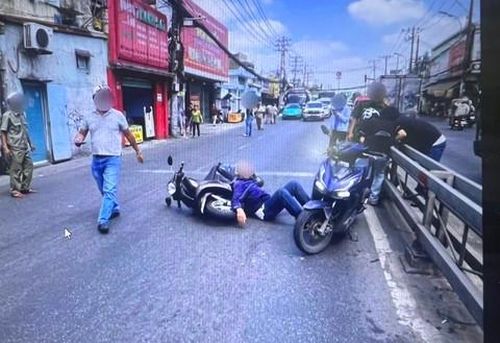 Hiện trường vụ va chạm giao thông tại phường Tân Sơn Nhì