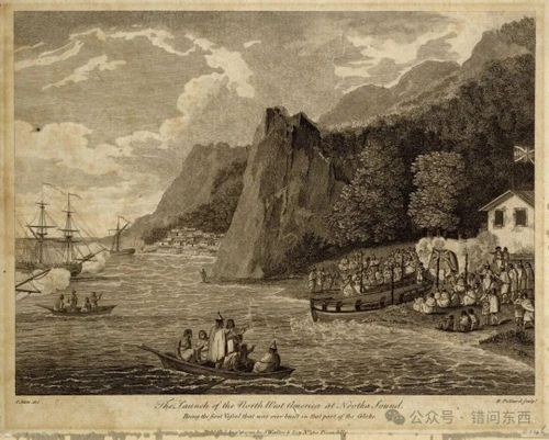 Năm 1788, tàu Northwest America một con tàu buồm hai cột buồm được các nghệ nhân Quảng Châu đóng trên bờ biển Bắc Mỹ, đã chính thức được hạ thủy. Đây là di sản kỹ thuật sớm nhất mà những người Trung Quốc để lại ở châu Mỹ. Ảnh: Thư viện Đại học Washington