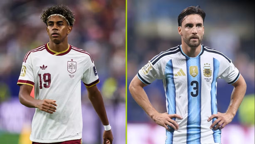 Tagliafico (phải) có nhiệm vụ quan trọng là ngăn chặn Yamal. Ảnh: FIFA 