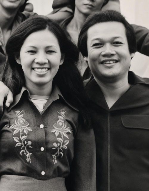 Xuân Lan và chồng là nghệ sĩ Tấn An năm 1985.