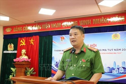 Thượng tá Phạm Khắc Tuấn, Phó Trưởng phòng Cảnh sát điều tra tội phạm về ma túy phụ trách cơ sở cai nghiện ma túy số 2, Công an thành phố Hải Phòng phát biểu.