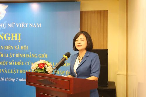 Bà Nguyễn Thanh Cầm, Ủy viên là đại biểu Quốc hội hoạt động chuyên trách tại Ủy ban Văn hóa và Xã hội của Quốc hội, phát biểu tại hội nghị