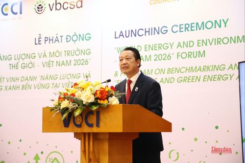 Ông Nguyễn Quang Vinh – Phó Chủ tịch VCCI, Chủ tịch VBCSD phát biểu khai mạc lễ phát động (NetZero.VN) (ảnh minh họa)