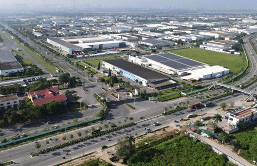 Đến tháng 6-2026, thành phố Hà Nội thu hút khoảng 3,163 tỷ USD vốn đầu tư trực tiếp nước ngoài, vượt 116% chỉ tiêu của cả năm. Trong ảnh: Một góc Khu công nghiệp Thăng Long (xã Thiên Lộc). Ảnh: Phạm Hùng
