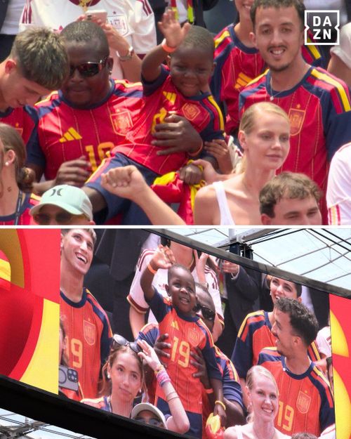  Keyne xuất hiện trên màn hình trong trận đấu giữa Tây Ban Nha và Bỉ tại World Cup 2026. Ảnh: DAZN Football. 