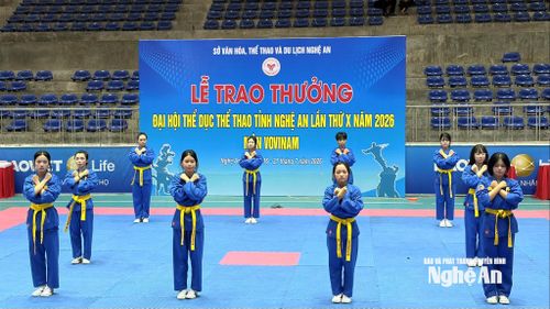 Giải đấu là dịp để các vận động viên giao lưu, học hỏi, đồng thời đánh giá chất lượng đào tạo phong trào Vovinam trên địa bàn tỉnh. Ảnh: Huyền Linh
