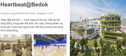 Heartbeat@Bedok (Singapore) - công trình cộng đồng đa chức năng kết hợp phòng khám, thư viện và khu thể thao.