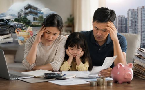 Thu nhập tăng, vì sao nhiều gia đình vẫn thấy chật vật. Ảnh minh họa: AI