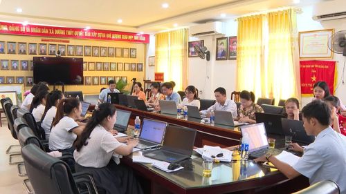 Xã Tân Mỹ triển khai đợt cao điểm làm giàu, làm sạch cơ sở dữ liệu quốc gia về đất đai - Ảnh: Q.V