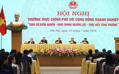 Thủ tướng cùng các Phó Thủ tướng chủ trì Hội nghị - Ảnh: VGP