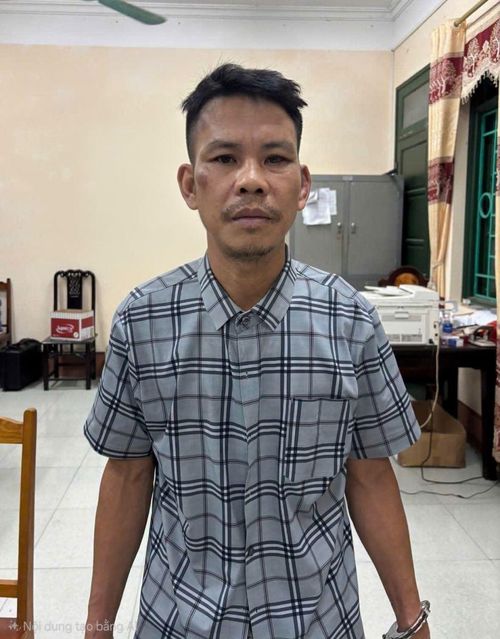 Đối tượng Lực tại cơ quan công an - Ảnh: Công an Phú Thọ