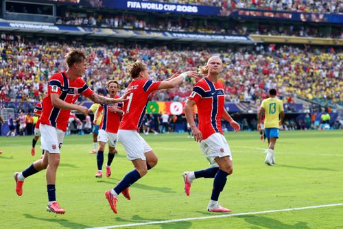 Trận đấu giữa Brazil và Na Uy trong khuôn khổ vòng 1/8 World Cup 2026 trên sân New York New Jersey, bang New Jersey (Mỹ) ngày 5.7. Ảnh: Reuters.