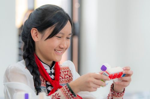Học sinh trường Nội trú liên cấp Tiểu học, THCS Si Pa Phìn. Ảnh: Việt Linh.