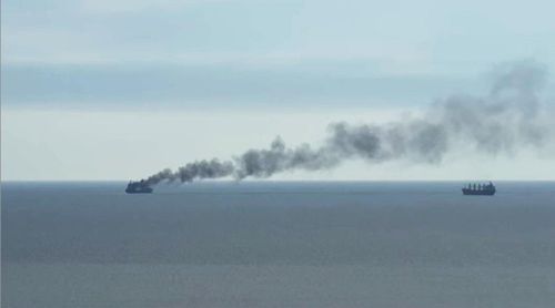 Nga tấn công tàu Ukraine chở vũ khí trên Biển Đen. Ảnh: RUSSIA TODAY