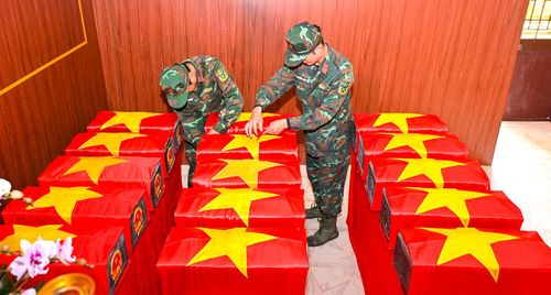 Hài cốt liệt sĩ được bảo quản tại khu vực Nhà quàn hài cốt liệt sĩ Công viên Lê Thị Riêng, TPHCM