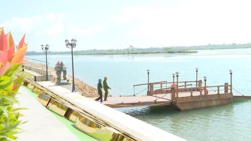 Quang cảnh Di tích lịch sử cấp Quốc gia Bến phà II Long Đại (xã Trường Ninh, tỉnh Quảng Trị).