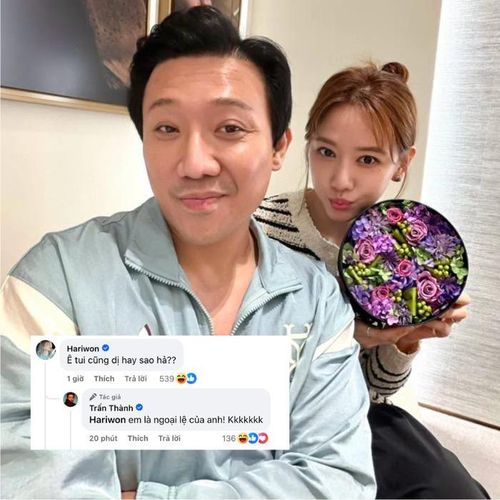 Trấn Thành gọi Hari Won là "ngoại lệ". Ảnh: FBNV