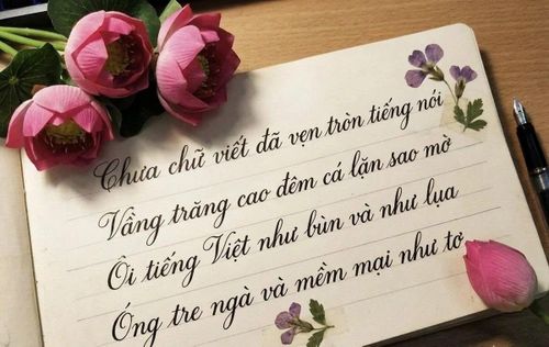Những câu thơ mộc mạc trong bài thơ “Tiếng Việt” của nhà thơ Lưu Quang Vũ.