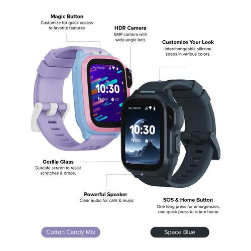 myFirst Fone S4 có hai lựa chọn màu sắc gồm Cotton Candy Mix và Space Blue.