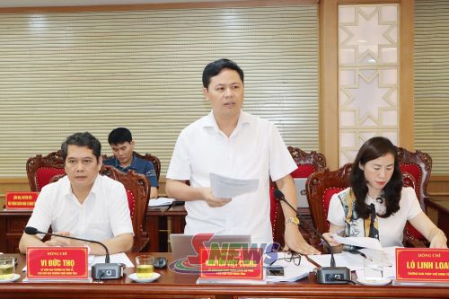 Đồng chí Nguyễn Việt Cường phát biểu tại Phiên họp.