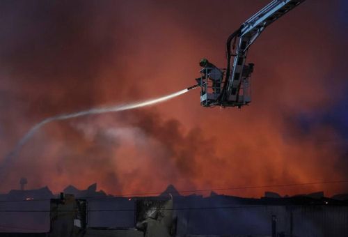 Thủ đô Kiev của Ukraine hứng trận mưa tên lửa từ Nga. Ảnh minh họa Reuters.