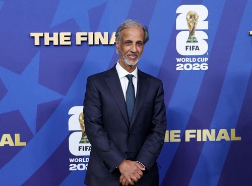 Chủ tịch Liên đoàn bóng đá Qatar, ông Sheikh Hamad bin Khalifa bin Ahmed Al Thani cũng là khách VIP của trận chung kết World Cup 2026. Ảnh: Reuters.