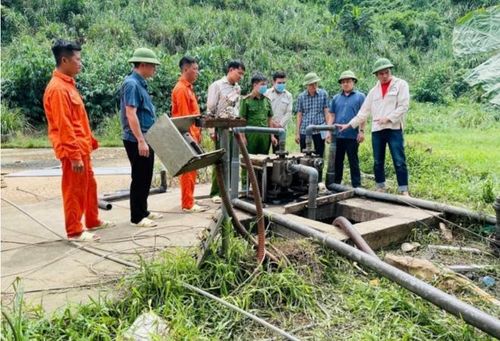  Hiện trường nơi xảy ra vụ tai nạn lao động. 