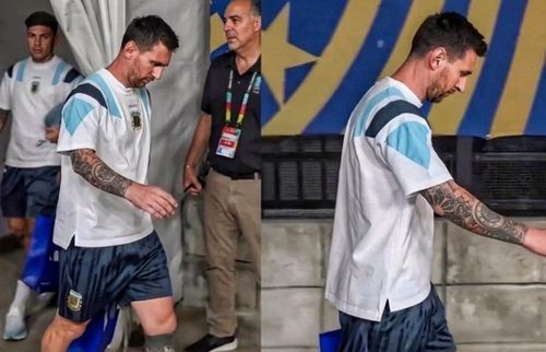 Nỗi buồn của Messi sau trận đấu.