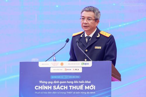 Cục trưởng Cục Thuế Mai Xuân Thành phát biểu khai mạc hội thảo.
