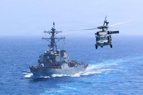 Lực lượng Mỹ thực thi lệnh phong tỏa hải quân đối với Iran ngày 19-7. Ảnh: CENTCOM