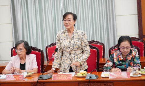 Nguyên Chủ tịch HĐND TPHCM Nguyễn Thị Quyết Tâm góp ý tại hội thảo. Ảnh: PHƯƠNG UYÊN