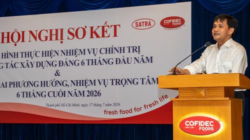 Ông Đoàn Văn Nam, Giám đốc Công ty COFIDEC phát biểu tại hội nghị. Ảnh: SATRA